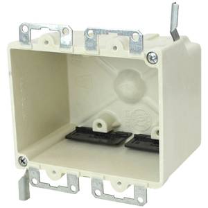 28 Cu Inch, Allied Moulded Products Inc. 9312-EWK fiberglassBOX™ Switch Box, 2-Gang