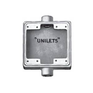 1" Hub, 2-Gang, Emerson Electric Co. FDC-2-100 Unilets® Cast Device Box, Deep