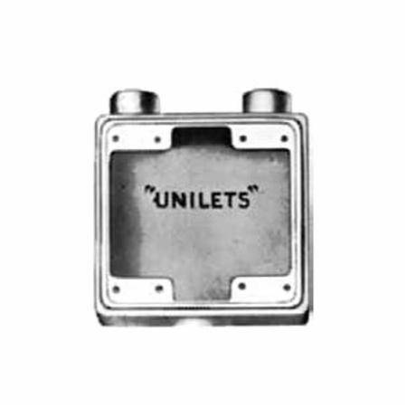 3/4" Hub, 2-Gang, Emerson Electric Co. FDS-2-75 Unilet® Cast Device Box, Deep