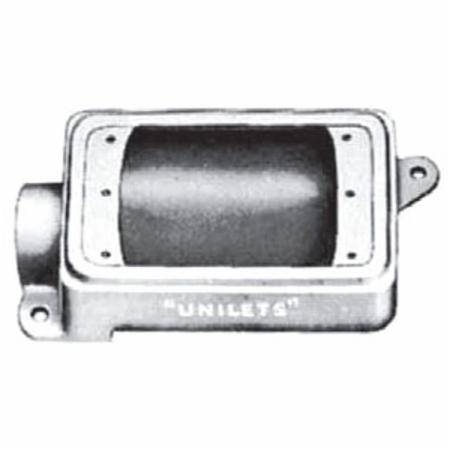 3/4" Hub, 1-Gang, Emerson Electric Co. FD-1-75L Unilet® Cast Device Box, Deep