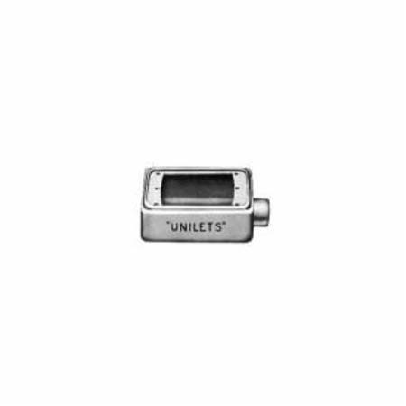 3/4" Hub, 1-Gang, Emerson Electric Co. FS-1-75 Unilets® Cast Device Box, Shallow