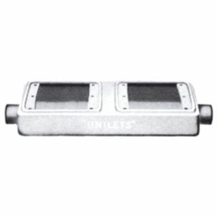 3/4" Hub, 2-Gang, Emerson Electric Co. FSC-2T-75 Unilet® Cast Device Box, Shallow