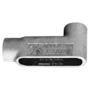 Crouse-Hinds Condulet® LB107 Type LB Conduit Outlet Body, 4 in Hub, 7 Form, Feraloy® Iron Alloy, Aluminum Acrylic Painted/Electro-Galvanized