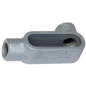 Crouse-Hinds Condulet® LB97 Type LB Conduit Outlet Body, 3-1/2 in Hub, 7 Form, 216 cu-in Capacity, Feraloy Iron Alloy, Electro-Galvanized/Aluminum Acrylic Painted