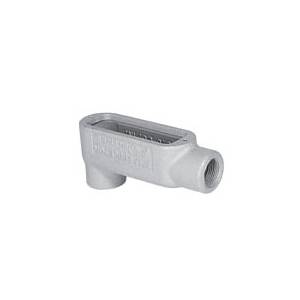 Crouse-Hinds Condulet® LB28 Type LB Conduit Outlet Body, 3/4 in Hub, 8 Form, 8 cu-in Capacity, Feraloy® Iron Alloy, Aluminum Acrylic Painted/Electro-Galvanized