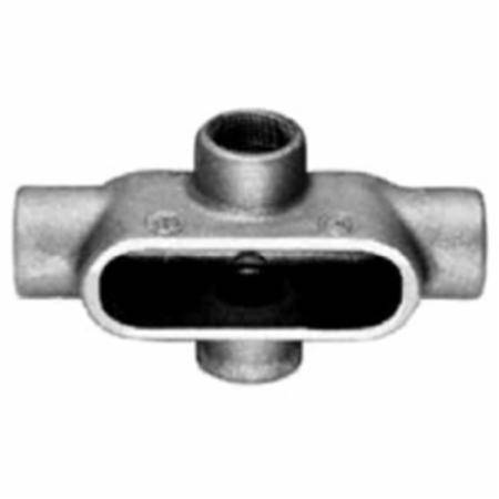 EATON Crouse-Hinds Condulet® X27 Type X Conduit Outlet Body, 3/4 in Hub, 7 Form, Feraloy® Iron Alloy, Aluminum Acrylic Painted/Electro-Galvanized