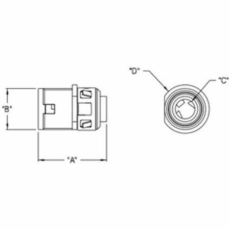 3/8" Arlington Industries Inc. 38AST SNAP²IT® Armored Cable/Flexible Conduit Connector