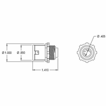 3/8" Arlington Industries Inc. 38A SNAP²IT® Armored Cable/Flexible Conduit Connector