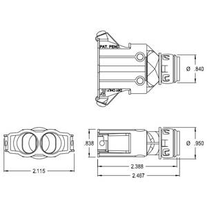3/8" Arlington Industries Inc. 404010AST SNAP²IT® Armored Cable/Flexible Conduit Connector