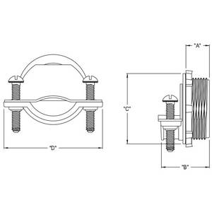 1-1/4" Arlington Industries Inc. 844S Service Entrance Cable Connector