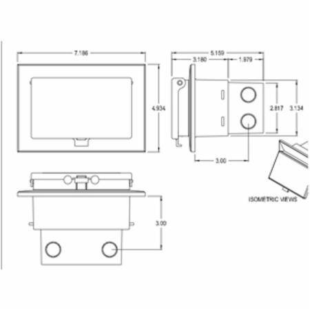 22 Cu Inch , Arlington Industries Inc. DBHB1C IN BOX™ Weatherproof Outlet Box, 1-Gang