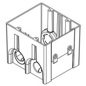 41.3 Cu Inch, Arlington Industries Inc. F102 ONE-BOX™ Electrical Outlet Box, 2-Gang