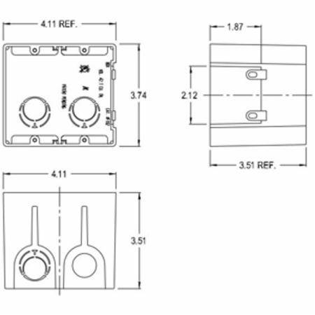 41.3 Cu Inch, Arlington Industries Inc. F102 ONE-BOX™ Electrical Outlet Box, 2-Gang