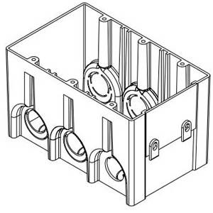 61 Cu Inch, Arlington Industries Inc. F103 ONE-BOX™ Electrical Outlet Box, 3-Gang