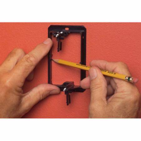 1-Gang,, Arlington Industries Inc. LV1 Low Voltage Mounting Bracket, Black
