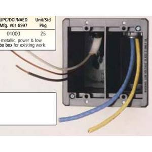 17 Cu Inch, Arlington Industries Inc. LVDR2 Power/Low Voltage Combination Box