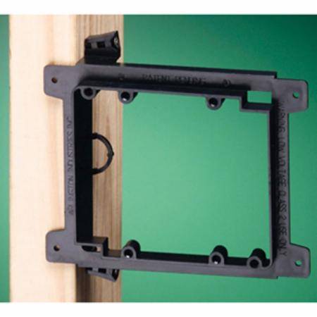 2-Gang,, Arlington Industries Inc. LVN2 Low Voltage Mounting Bracket, Black