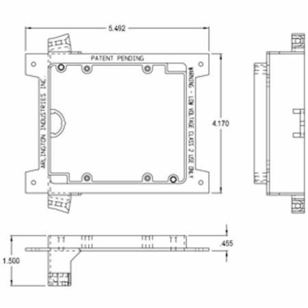 2-Gang,, Arlington Industries Inc. LVN2 Low Voltage Mounting Bracket, Black