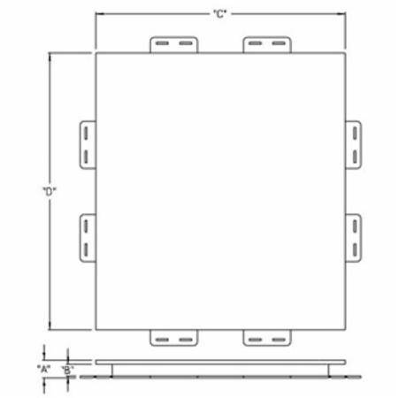 15.875" x 17.625", Arlington Industries Inc. MM18 Meter Mounting Base,, UV Rated Plastic