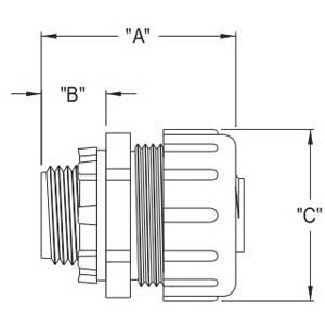 1-1/2" Arlington Industries Inc. NMLT150 Liquidtight Conduit Connector