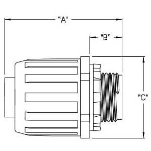 1/2" Arlington Industries Inc. NMLT5 SNAP²IT® Liquidtight Conduit Connector