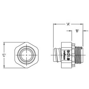 3/4" Arlington Industries Inc. NMSC75 Liquidtight Conduit Connector