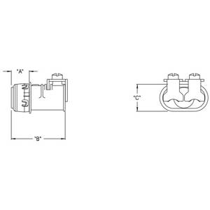 3/8" Arlington Industries Inc. SG3838AST Saddlegrip®, Snap-Tite® Armored Cable/Flexible Conduit Connector