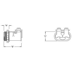 3/8" Arlington Industries Inc. SG3838 Saddlegrip® Armored Cable/Flexible Conduit Connector