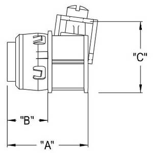 3/8" Arlington Industries Inc. SG38AST Saddlegrip®, Snap-Tite® Armored Cable/Flexible Conduit Connector