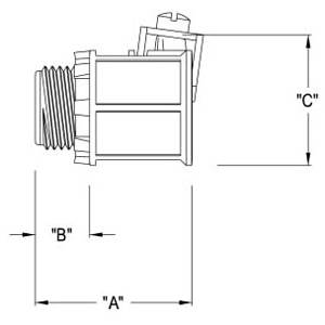 3/8" Arlington Industries Inc. SG38A Saddlegrip® Armored Cable/Flexible Conduit Connector