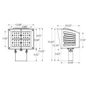 120/208/240/277 VAC, 84W, Atlas Lighting Products PFL84LED Power Floodlight Fixture