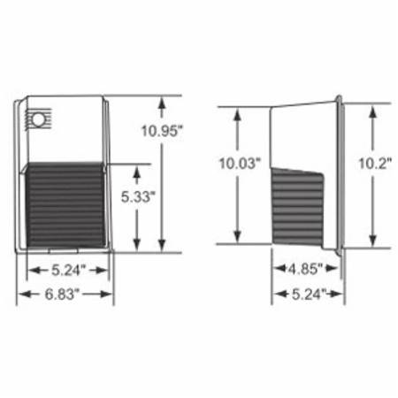 120/277 V, 20W, Atlas Lighting Products WL20LED Wall Light