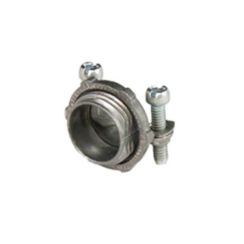 Allied Tube & Conduit NMCD38KON 2-Screw Box Connector, 3/8 in Trade, For Use With Non-Metallic Cable, Die Cast Zinc, Vibratory