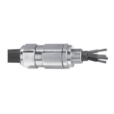 Appleton® 100T34005 T3 Series Straight Cable Gland Connector, 4 in Trade, 3.39 to 4 in Cable Openings, Brass, Nickel Plated