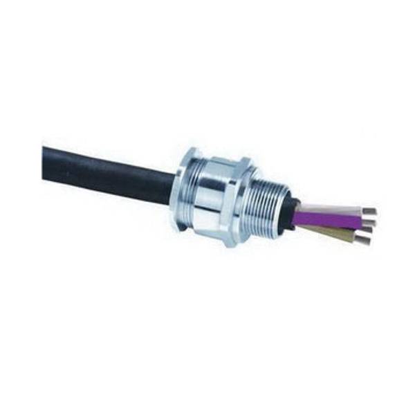 Appleton® 40A2F5 A2F Flameproof Cable Gland Connector, M40 Trade, 40 Cable Openings, Brass, Nickel Plated