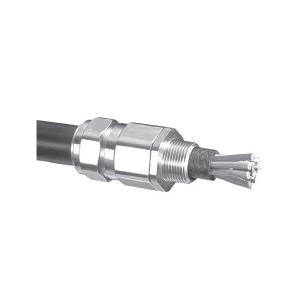 Appleton® 2016C2KX0505 C2KX Straight Marine Cable Gland, 1/2 in NPT Thread, 0.24 to 0.52 in Cable, 0.79 in L Thread, Brass, Nickel Plated