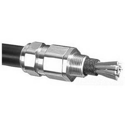 Appleton® 20C2KX0505 C2KX Marine Cable Connector, 1/2 in Trade, 0.492 to 0.823 in Cable Openings, Brass, Nickel Plated