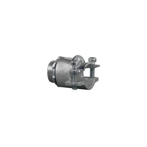 Appleton® 7288V Non-Insulated Throat Straight Conduit Connector With Locknut, 1/2 in Trade, 0.59 to 0.94 in Cable Openings, For Use With Armored/FMC Cable, Die Cast Zinc