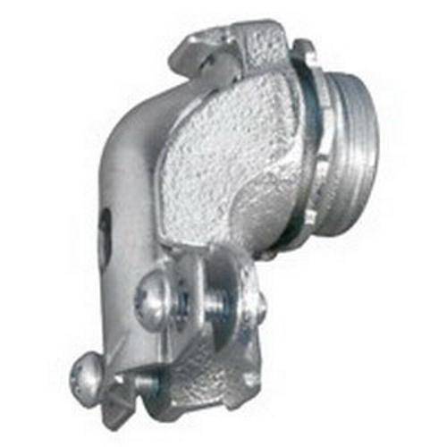 Appleton® 7381VI Insulated Throat Conduit Connector With Locknut, 1/2 in Trade, 0.59 to 0.94 in Cable Openings, For Use With Armored/FMC Cable, Malleable Iron/Steel, Zinc Electroplated