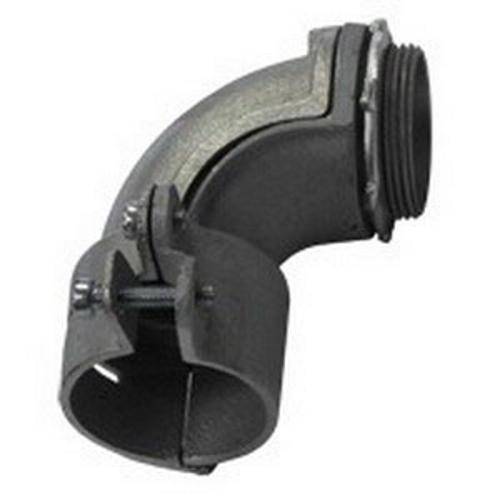 Appleton® 7387 Non-Insulated Throat Conduit Connector With Locknut, 2-1/2 in Trade, 2.66 to 3 in Cable Openings, For Use With Armored/FMC Cable, Malleable Iron, Zinc Electroplated