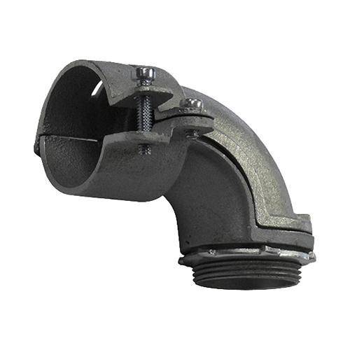 Appleton® 7388 Non-Insulated Throat Conduit Connector With Locknut, 3 in Trade, 3.16 to 3.5 in Cable Openings, For Use With Armored/FMC Cable, Malleable Iron, Zinc Electroplated