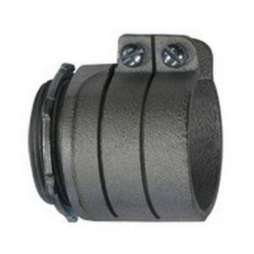 Appleton® 7485 Straight Conduit Connector With Locknut, 1-1/2 in Trade, 1.63 to 1.95 in Cable Openings, For Use With Armored/FMC Cable, Malleable Iron, Zinc Electroplated