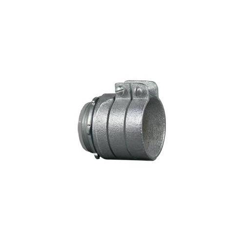 Appleton® 7488I Insulated Throat Straight Conduit Connector With Locknut, 3 in Trade, 3.03 to 3.56 in Cable Openings, For Use With Armored/FMC Cable, Malleable Iron, Zinc Electroplated