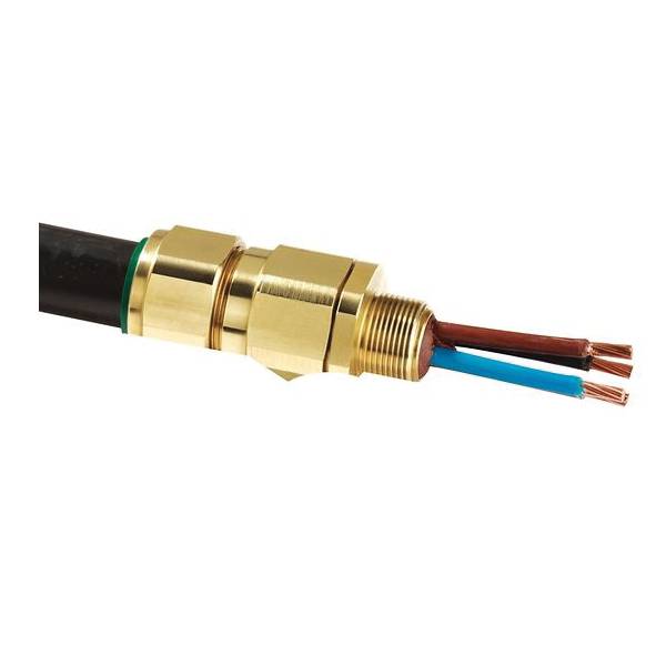 Appleton® 75SPX2K2505 Flameproof Cable Gland, 2-1/2 in Trade, 2.32 to 2.84 in Cable Openings, Brass, Nickel Plated
