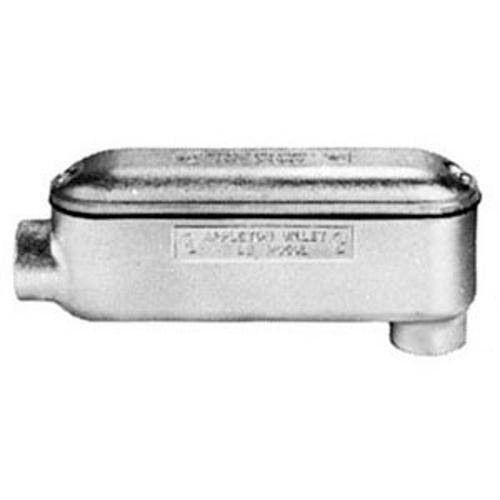 Appleton® Mogul UNILETS™ BLB125-A NEC 6x Type LB Conduit Outlet Body With Cover and Gasket, 1-1/4 in Hub, 48 cu-in, Aluminum, Epoxy Powder Coated