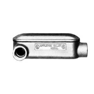 Appleton® Mogul UNILETS™ BLR150-A NEC 6x Type LR Conduit Outlet Body With Cover and Gasket, 1-1/2 in Hub, 93 cu-in, Aluminum, Epoxy Powder Coated
