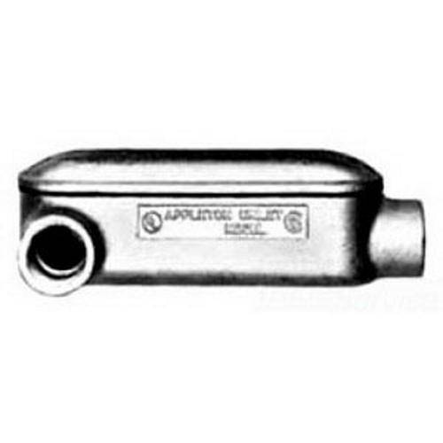 Appleton® Unilet® BLR150-M Type LR Conduit Body, 1-1/2 in Hub, 93 cu-in, Malleable Iron, Tri-Coated