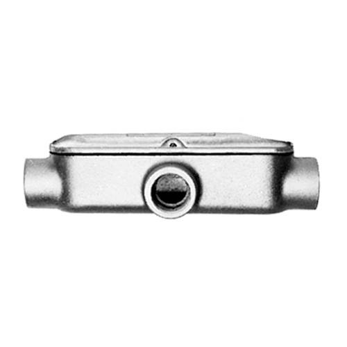 Appleton® Mogul UNILETS™ BT250-M NEC 8x Type T Conduit Outlet Body With Cast Cover and Neoprene Gasket, 2-1/2 in Hub, 5.49 cu-in, Malleable Iron, Triple Coated