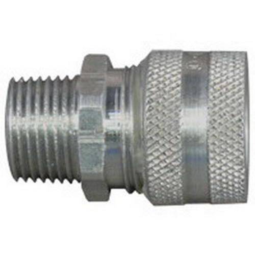 Appleton® CG-0625 CG Series Strain Relief Straight Cord Connector, 1/4 in Trade, 0.06 to 0.156 in Cable Openings, Aluminum, Natural