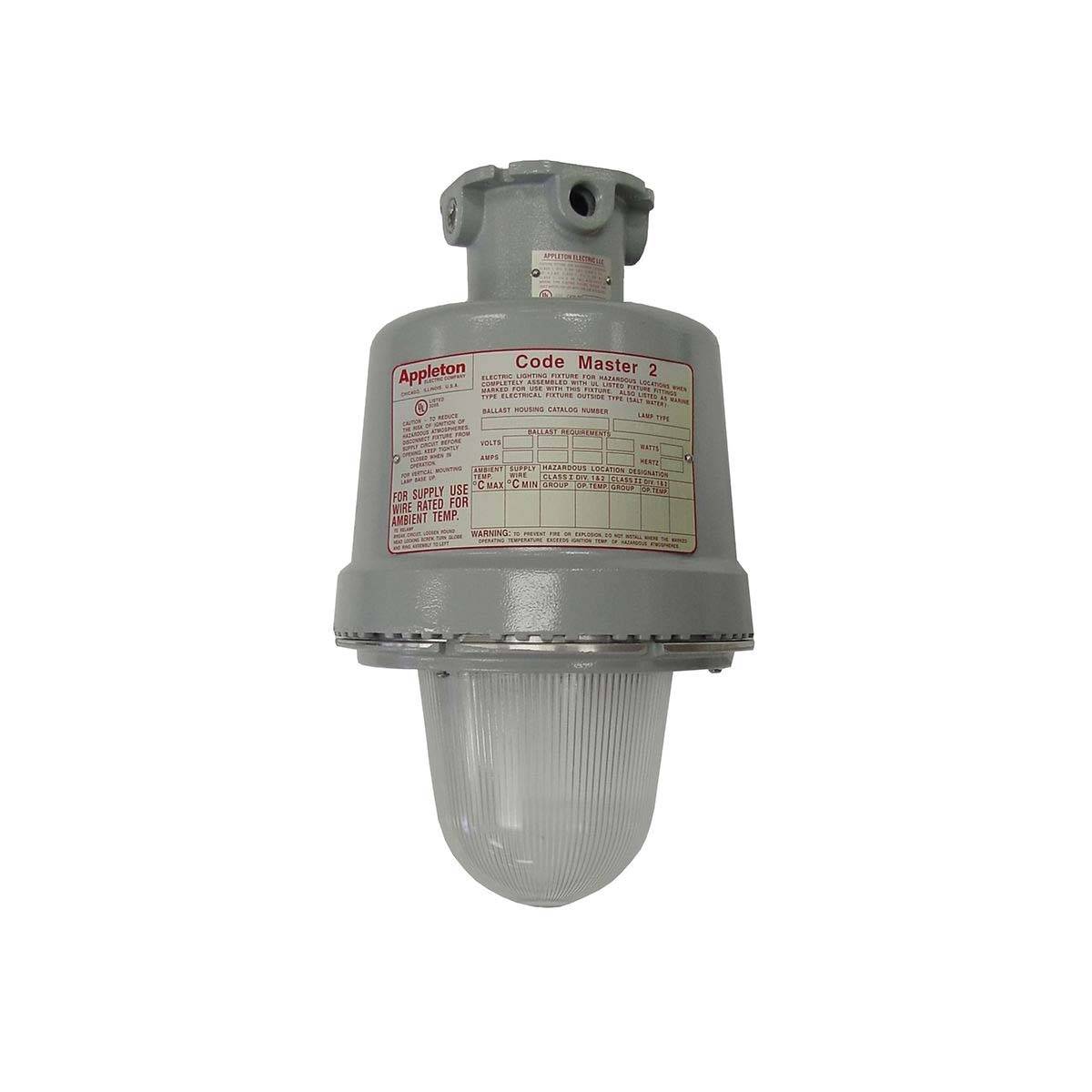 Appleton® Code Master™ 2 CLB1075G-MTL CL Series Factory Sealed Explosionproof HID Luminaire With Guard, (1) High Pressure Sodium Lamp, 100 W Fixture, 120/277 VAC, Epoxy Powder Coated Housing